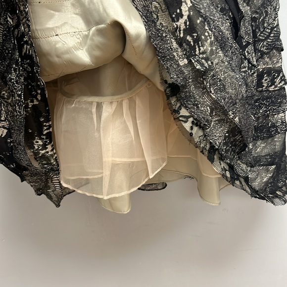 Tracy Reese Convertible Spaghetti Strap/Strapless Silk/Lace/Sequin Tiered Dress - Picture 4 of 12